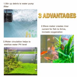 1600GPH Quiet DC 12V Wave Maker Aquarium Pump