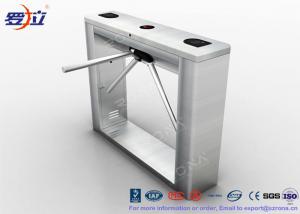 China Waist High Railway Access Control Turnstiles Stainless Steel Silver RFID Reader on sale
