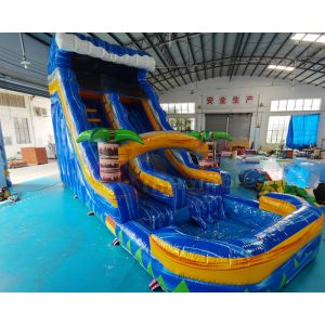 China 0.55mm PVC Inflatable Pool Water Slide Playground Jump Bouncer on sale