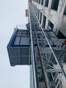 Quality Construction Site 500m 46m/Min Passenger And Material Hoist With Air Conditioner wholesale