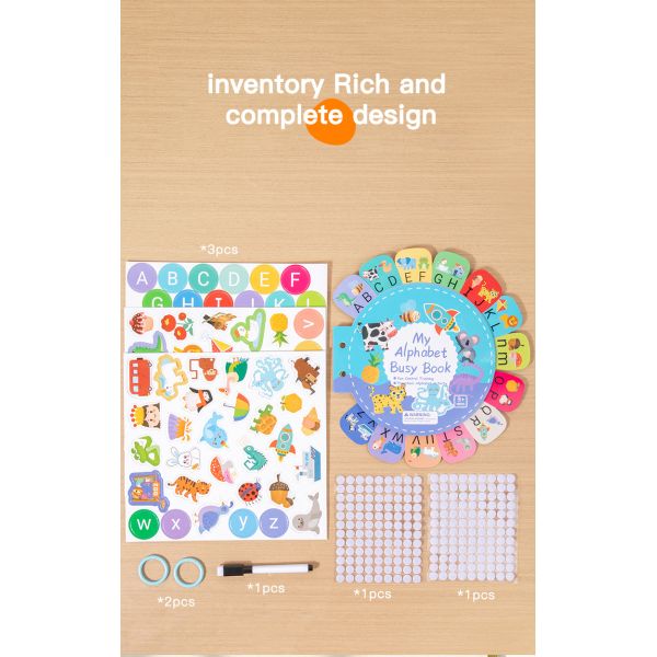 Montessori Educational Toys Creative Alphabetic Cognition Pen Control Training Busy Book Toys for Kids Boys Girls