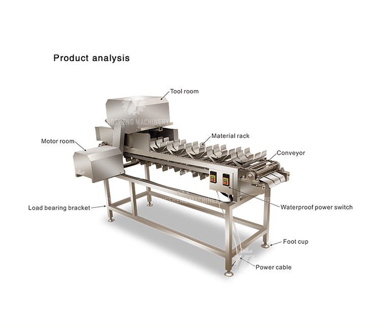 150KG 2.05KW Automatic fruit and vegetable segmentation machine stainless steel vegetable and fruit cutting machine