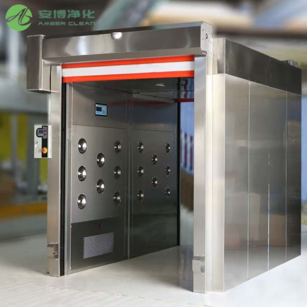 Custom GMP Workshop HEPA Filter PVC Shutter Door SUS201 Cargo Air Shower