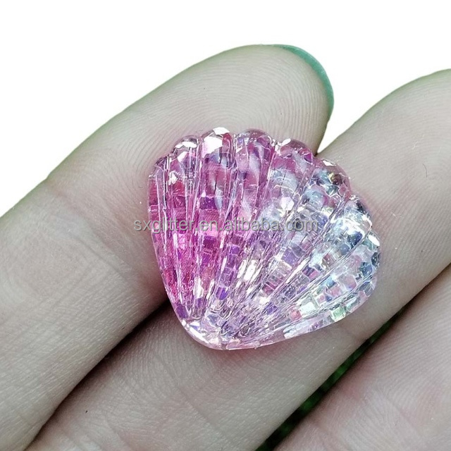 ployester Resin Glitter Mermaid Sea Shall and Glitter Sequin Mermaid Tail Resin Flat Back DIY Clip Thin Resin Crafts