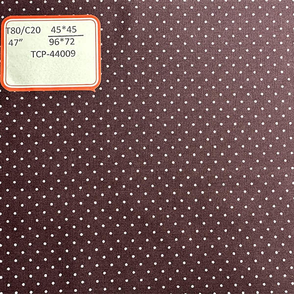 80/20 Polyester Cotton Printed Fabric 45X45 96X72 1/1 44'' Light Breathable