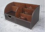 Leather Household Remote Controller Storage Box Makeup Holder