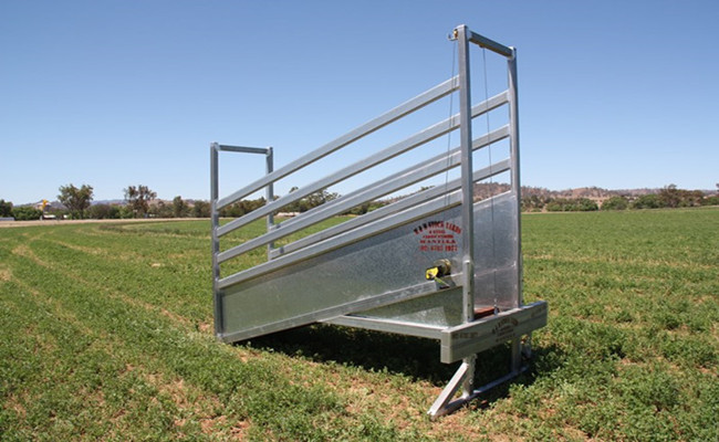 Adjustable Mobile Cattle Ramp Overhead Bracing 3.6 / 4.8m Fixed Height