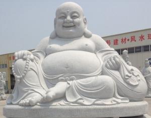Quality Chinese Buddha Large White  Stone Buddha Statue (YKBH-04) wholesale