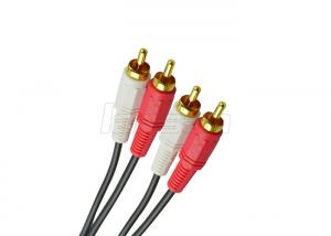 Quality Round Wire RCA Audio Cable , Audio Video Cables 2RCA 3RCA Cable 2R / 3R wholesale