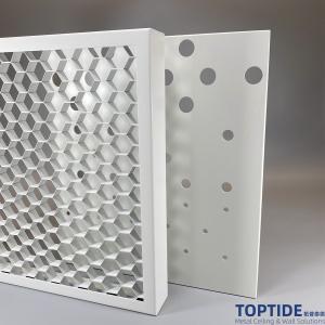 China Commercial Metal Wire Drop Ceiling Tiles 2 x 4 Building Aluminium Hook on Hexagon Mesh Ceiling Board on sale