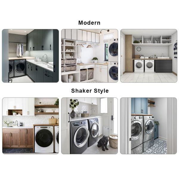 Light French Pure White Super Practical Balcony Laundry Room Cabinet Vanities