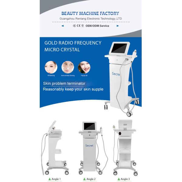 Fractional Gold RF Microneedle Machine Scar Stretch Mark Removal Face Lifting Skin Rejuvenation Beauty Equipment