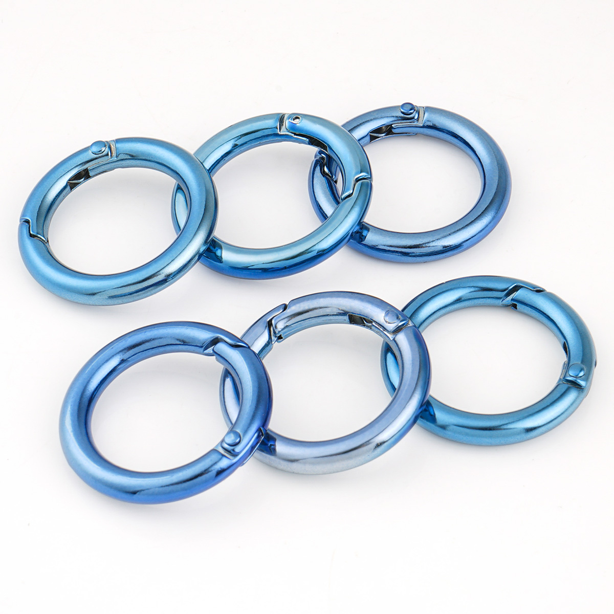 Handbags Hardware Gate Spring Keyring Clasp Engraved Logo O Ring and Customized Shape
