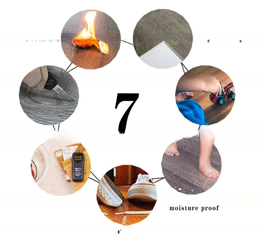 Formaldehyde-Free Plastic Stone Powder SPC Flooring with Unilin Click Lock Installation
