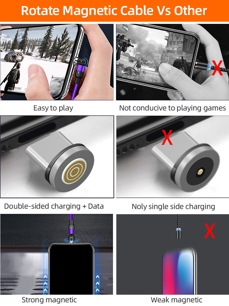 2M Fast Charging Magnetic USB C Cable