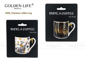 Quality Household 90cc Capacity Espresso Coffee Mugs New York Building Pattern Dot Design wholesale