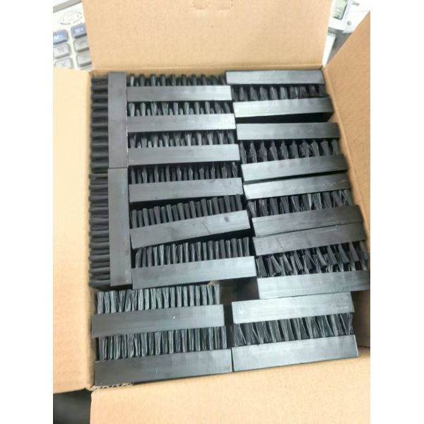 Custom CNC Machine Plate Brush with PVC Base and Nylon Bristles