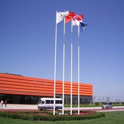 Q235 5M - 12M Galvanized Steel Flag Pole Black Steel Flag Pole