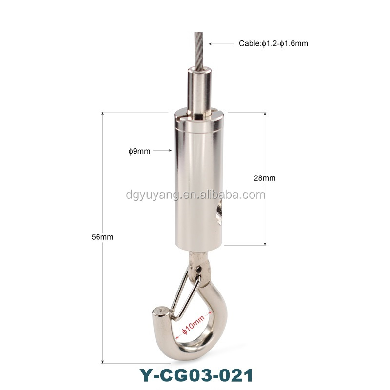 OEM Custom Sydney Aquarium Light Hook Head Cable Gripper Suspension Kit for Display System