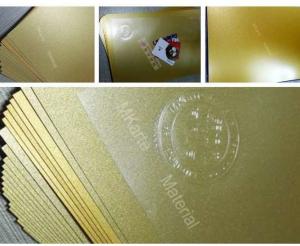 China Gold Color Digital Printing PVC Sheets For Plastic Card Lamination on sale