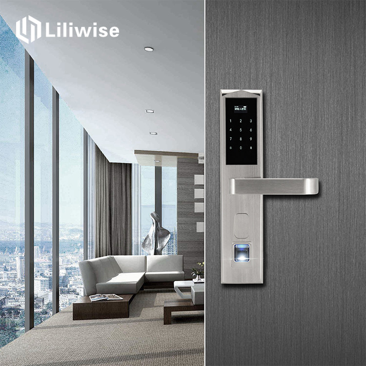 304 Stainless Steel Fingerprint Door Lock Multiplicate Long Battery Life Span