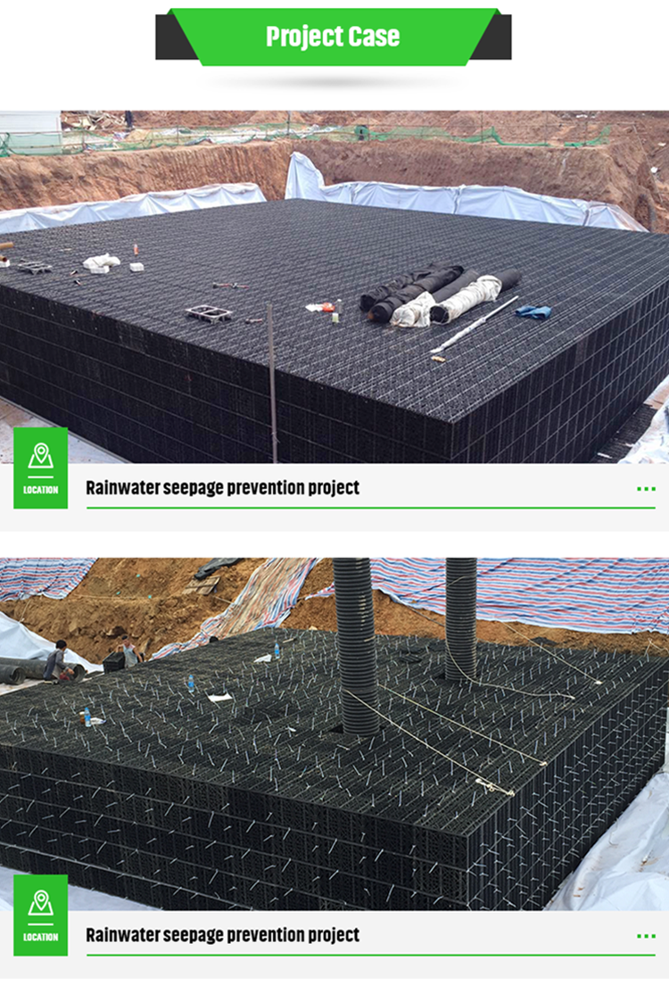 After Service Online support HDPE Rainwater Collection Module for Lawn Drainage System