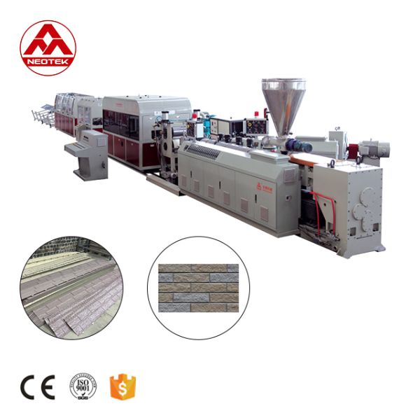 380V 50hz Double-screw PVC Faux Marble Sheet Production Line with Double-screw Design