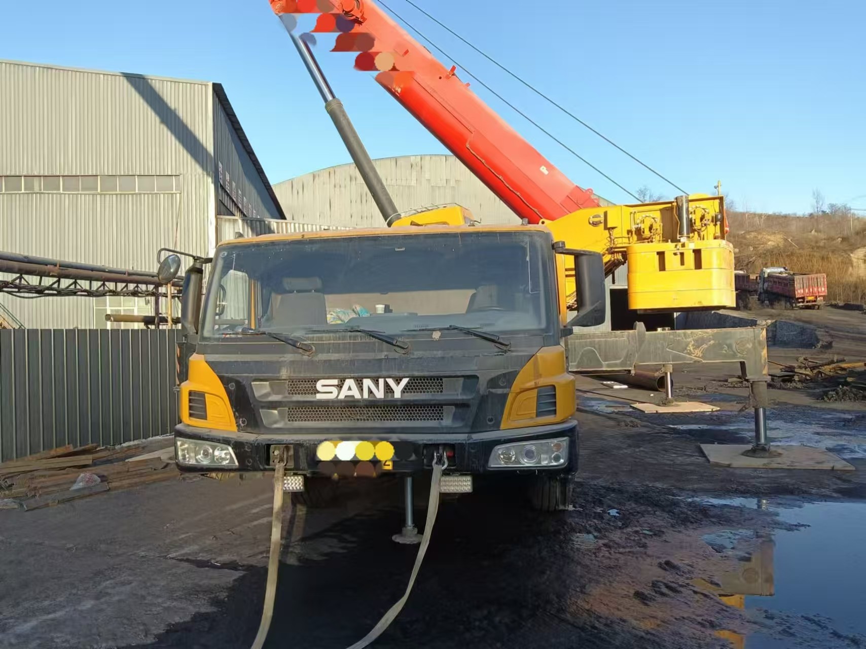 2021 Used SANY Mobile Truck Crane 80 Tons With WEICHAI Engine And 6 Crane Jib