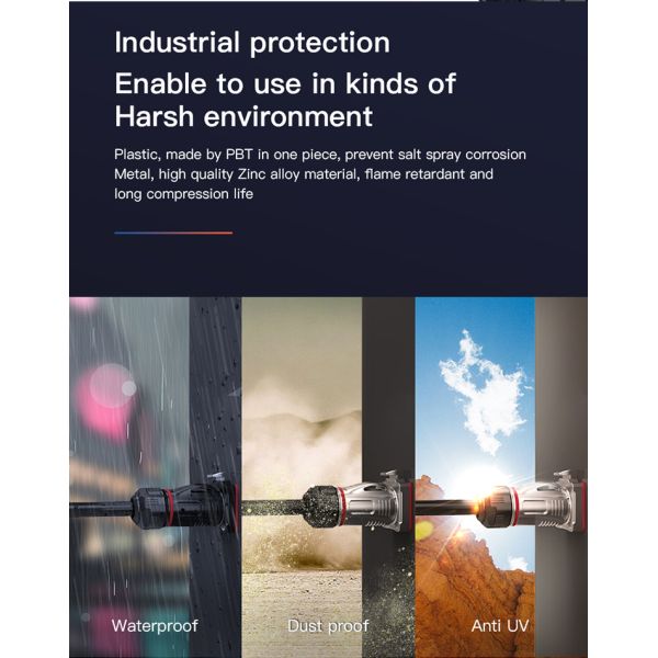 Factory M24 Round USB Connector Plastic Waterproof Panel Mount USB Connector