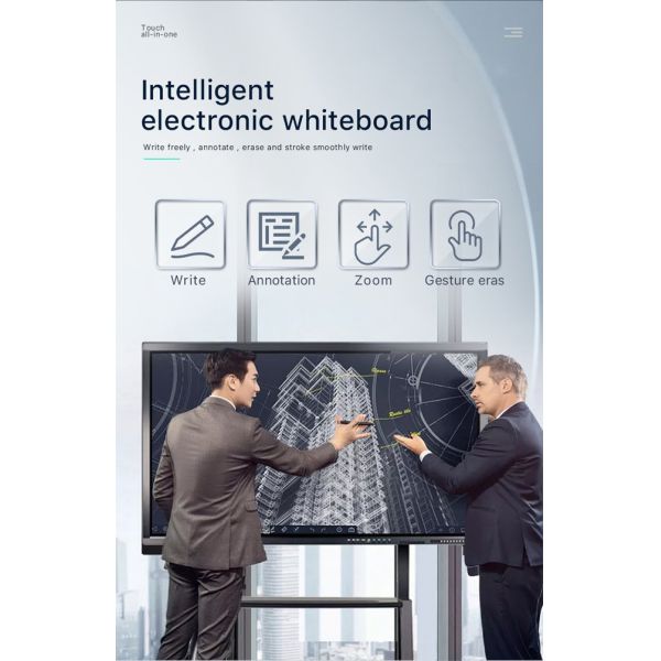 CNAS Education Interactive Whiteboard 60 Inch Touchscreen Monitor Windows 10 OS