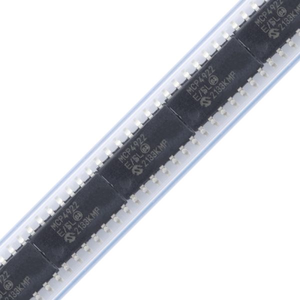 MCP4922-E/SL 8/10/12-Bit Dual Voltage Output Digital-to-Analog Converterwith SPI Interface