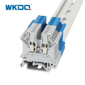 Din Rail JUK 3N Screw Electrical Terminal Block 10AWG Vibration Resistant