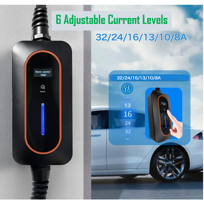 IEC62196-2 7kW Type 1 EV Charger SAE J1772 Electric Car Portable Charger