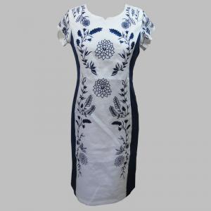 Quality Hot Selling Woman Embroidery Short Sleeve Summer Autumn Lady Maxi Dress wholesale