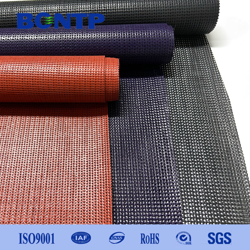 Durable Waterproof Pvc Mesh Fabric mesh netting 250 For Fence / Tent / Bag
