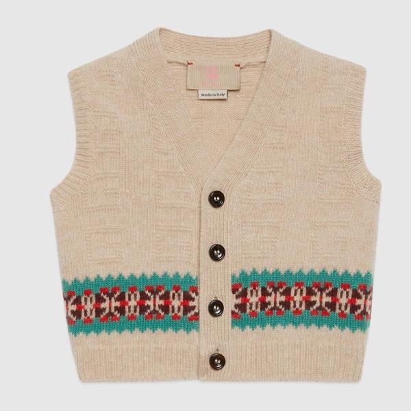 Knitting Patterns Children Sleeveless Buttons Sweater Wholesale Baby Boy Wool