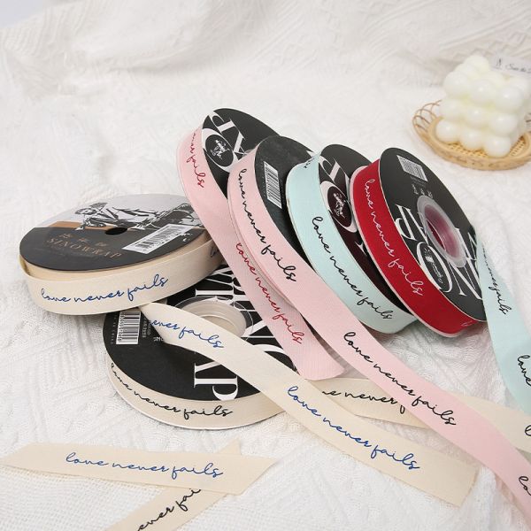 Polyester Wedding Patterned Gift Wrap Ribbon Roll 25mmX45Y For Decoration