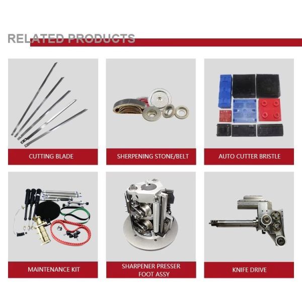 Automatic Grade Sharpener Assembly Presser Foot For Paragon HX VX Cutter With Stainless Steel