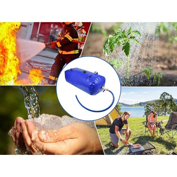 Water Tank Collapsible Storage Container Bag Bladder Valve for Camping RV Drought-Resistant Fire-Fighting