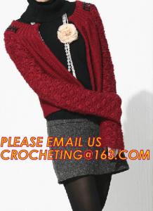 Quality Red Long Womens Cardigan, Cable Knitting Lady Cashmere Pullover Knitted Sweater for Women wholesale