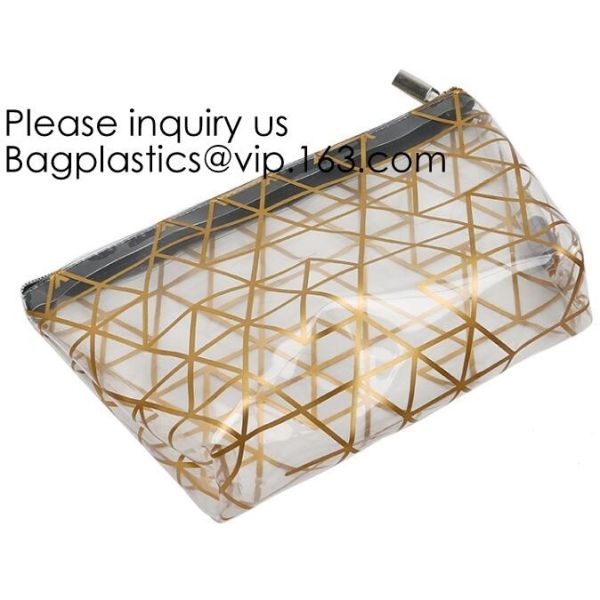 Promotional EVA cosmetic pouch bag with a rubber handle,eco friendly transparent BSCI women EVA cosmetic bag, bagease