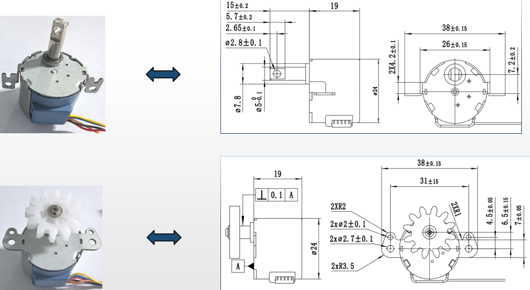 Damper Motor For Refrigerator 24BYJ48