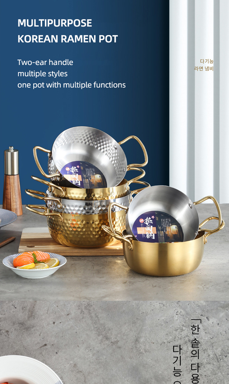 Wholesale Silver Korean Cookware Sauce Pot Stainless Steel 430 Soup Pot With Stainless Steel Handle
