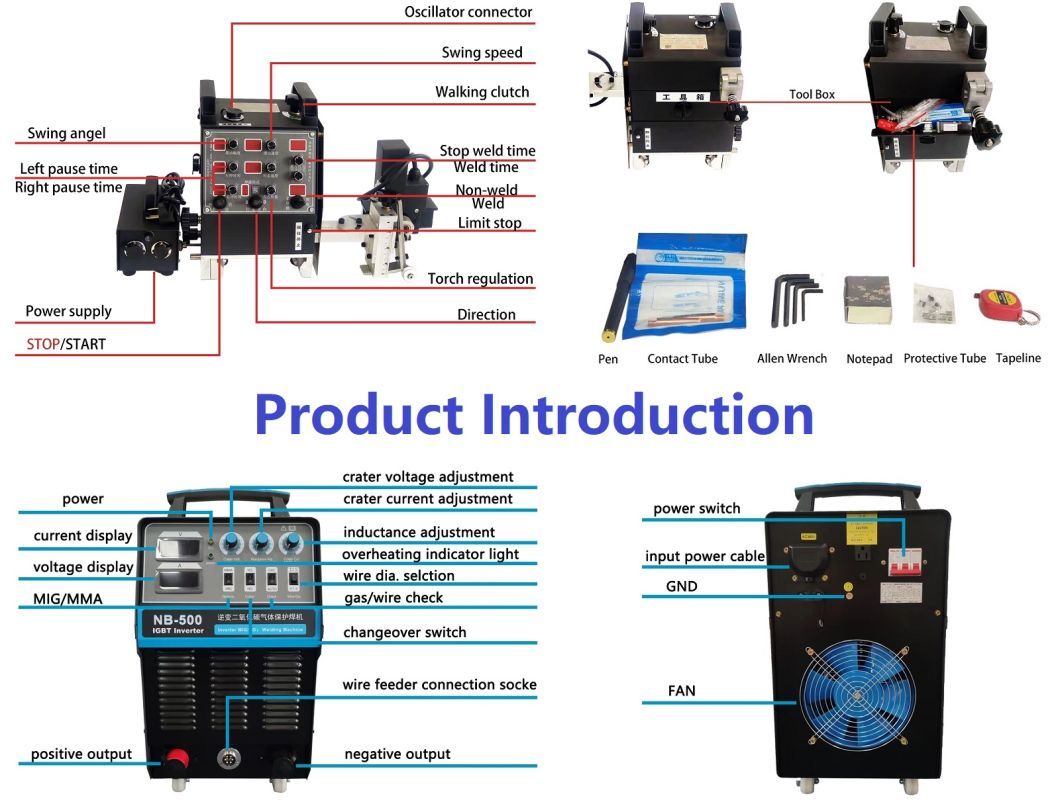 Tank Fillet Welding Machine Swing Type CO2 Gas Protected Automatic Welding Tractor