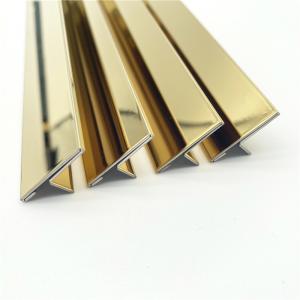 Quality Size 8mm 10mm 15mm 20mm T Shape Gold Or Silver Colour Metal Tile Trim wholesale