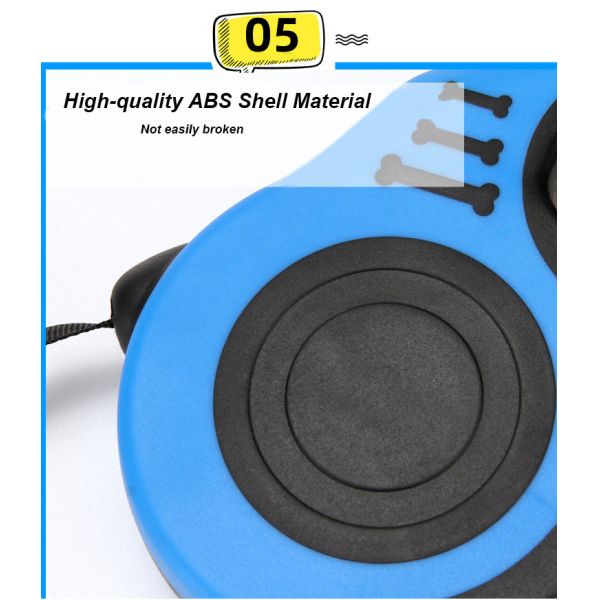 Plastic Material Auto Dog Leash Pet Accessory Retractable Dog Lead