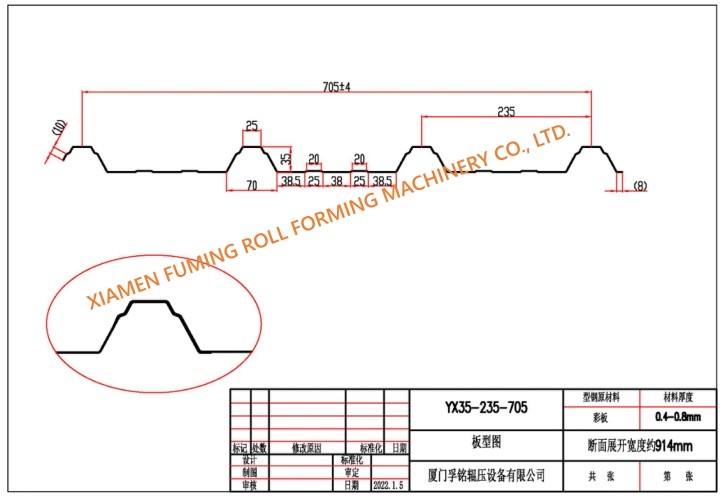 11KW Sheet Roof Panel Roll Forming Machine Precision Industrial