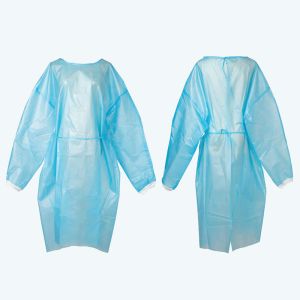Quality Non Woven Fabric Waterproof Isolation Surgical Gown Full Coverage CE wholesale