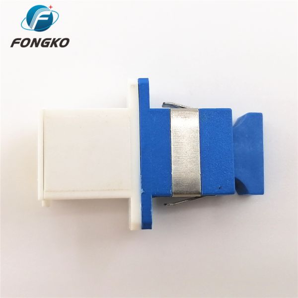 Sm Blue Fiber Optic Adapter UPC SC coupler With Ear