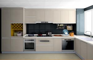 Quality ISO14001 Customized Luxury Laminate Kitchen Cabinet Set Acrylic White Kitchen Cabinets wholesale